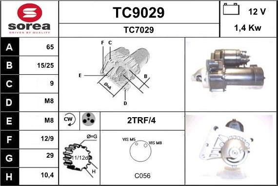 SNRA TC9029 - Стартер mashina-shop.ru