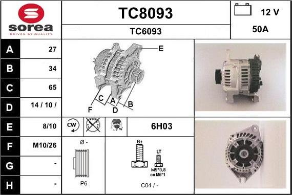 SNRA TC8093 - Генератор mashina-shop.ru