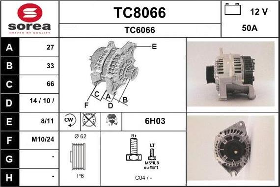 SNRA TC8066 - Генератор mashina-shop.ru