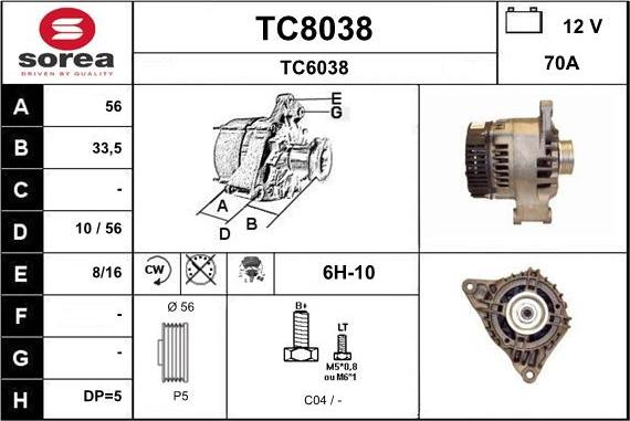 SNRA TC8038 - Генератор mashina-shop.ru