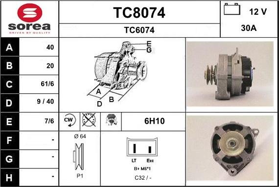 SNRA TC8074 - Генератор mashina-shop.ru