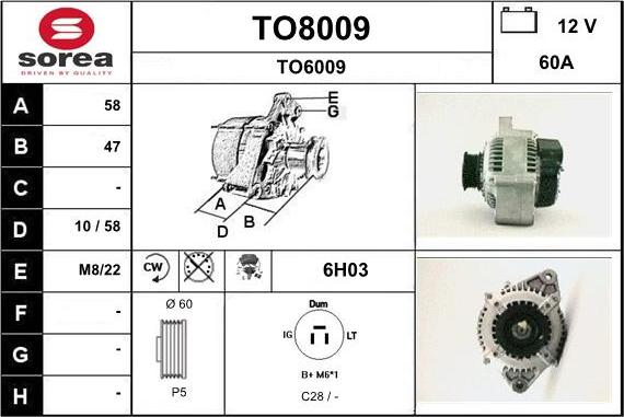 SNRA TO8009 - Генератор mashina-shop.ru