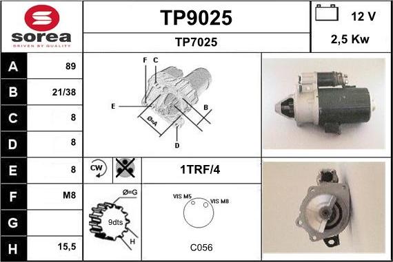 SNRA TP9025 - Стартер mashina-shop.ru