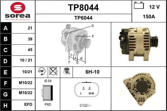 SNRA TP8044 - Генератор mashina-shop.ru