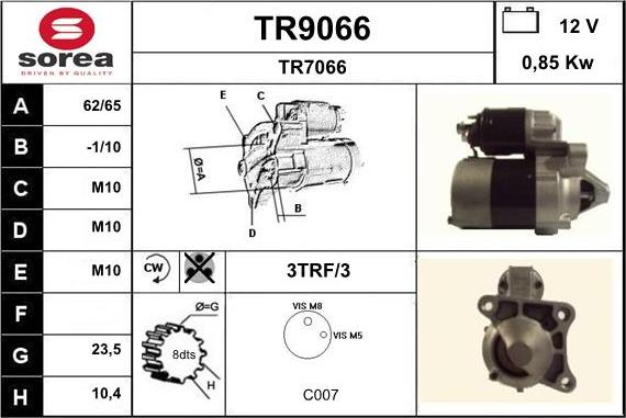 SNRA TR9066 - Стартер mashina-shop.ru