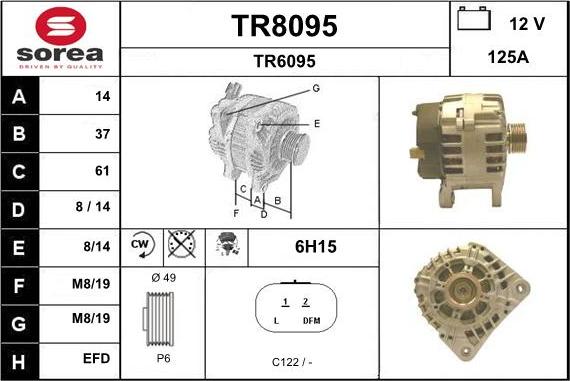 SNRA TR8095 - Генератор mashina-shop.ru