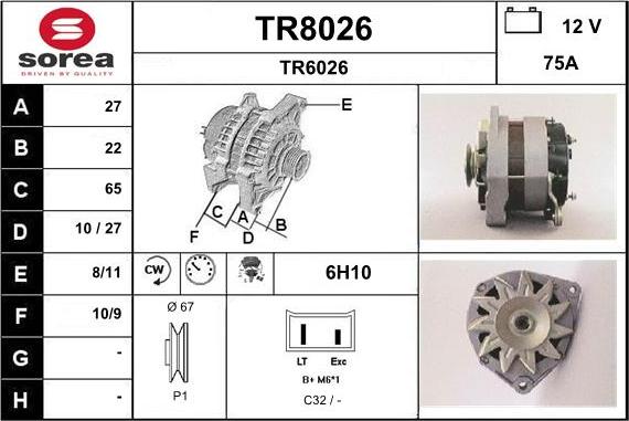 SNRA TR8026 - Генератор mashina-shop.ru