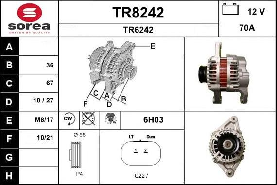 SNRA TR8242 - Генератор mashina-shop.ru