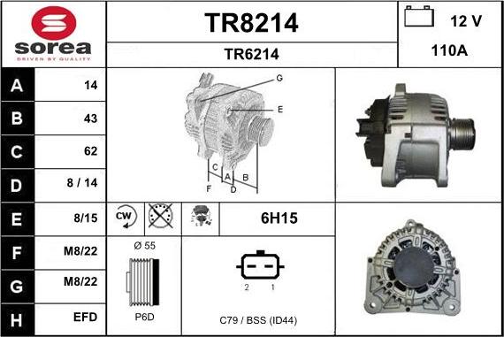 SNRA TR8214 - Генератор mashina-shop.ru