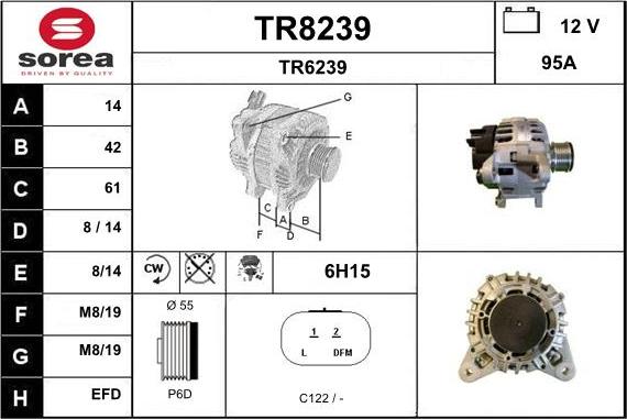 SNRA TR8239 - Генератор mashina-shop.ru