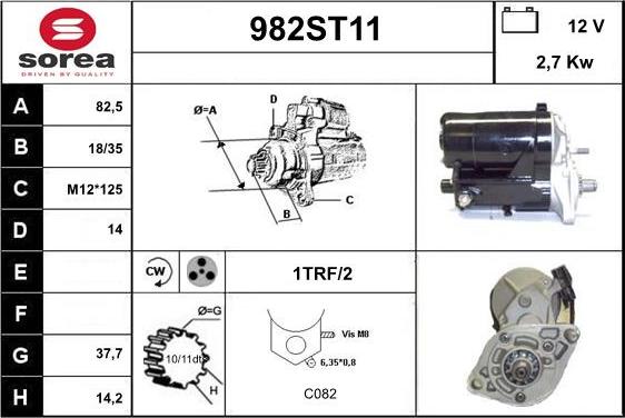 STARTCAR 982ST11 - Стартер mashina-shop.ru