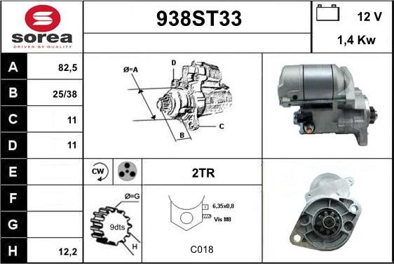 STARTCAR 938ST33 - Стартер mashina-shop.ru