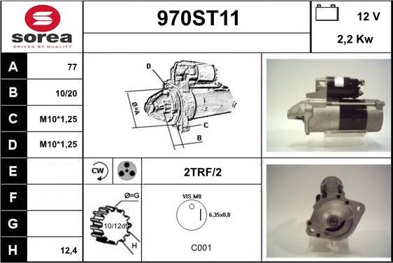 STARTCAR 970ST11 - Стартер mashina-shop.ru