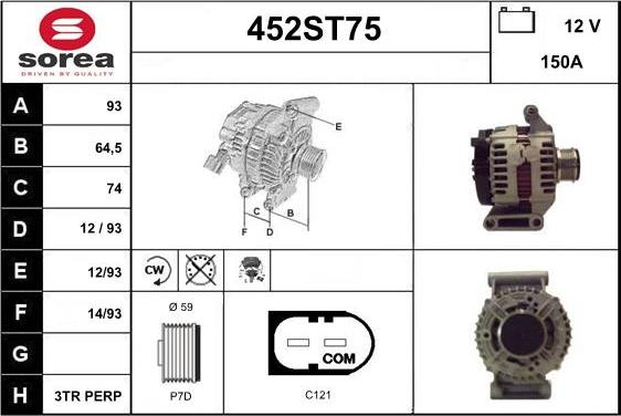 STARTCAR 452ST75 - Генератор mashina-shop.ru