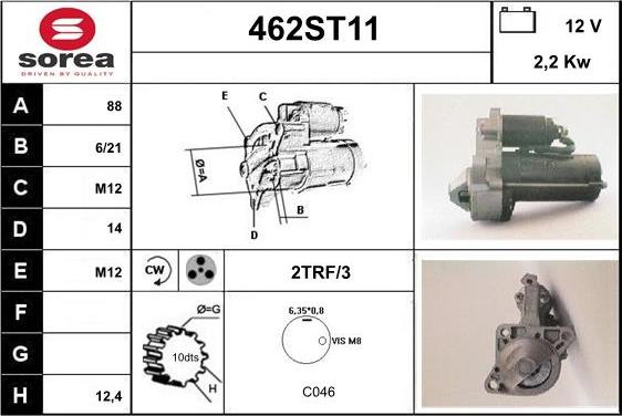 STARTCAR 462ST11 - Стартер mashina-shop.ru