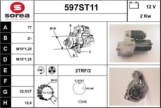 STARTCAR 597ST11 - Стартер mashina-shop.ru