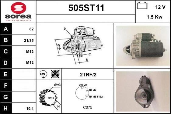 STARTCAR 505ST11 - Стартер mashina-shop.ru