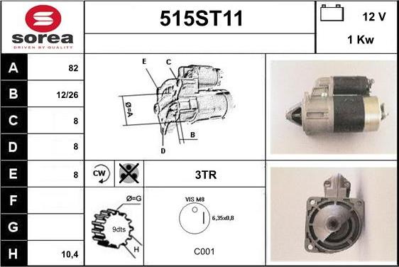 STARTCAR 515ST11 - Стартер mashina-shop.ru