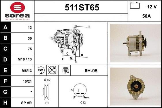 STARTCAR 511ST65 - Генератор mashina-shop.ru