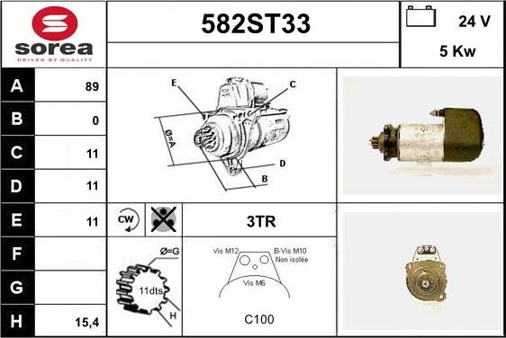 STARTCAR 582ST33 - Стартер mashina-shop.ru