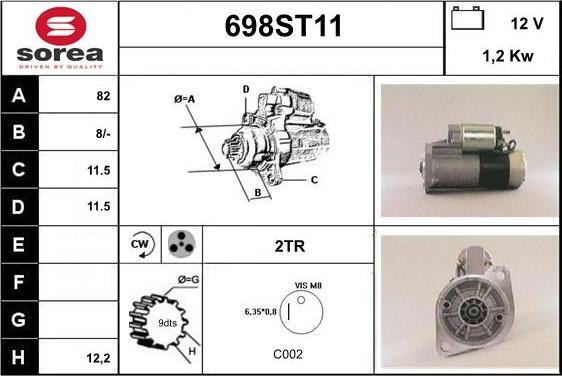 STARTCAR 698ST11 - Стартер mashina-shop.ru