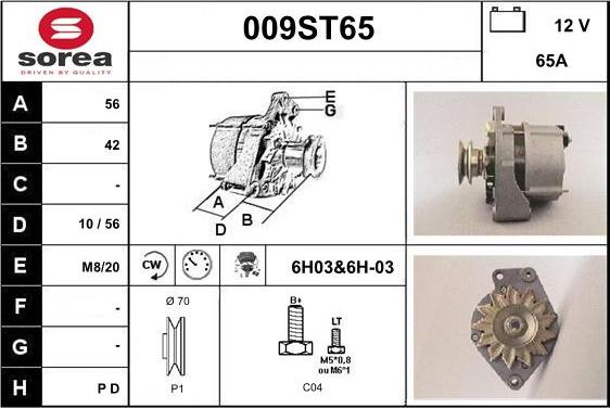 STARTCAR 009ST65 - Генератор mashina-shop.ru