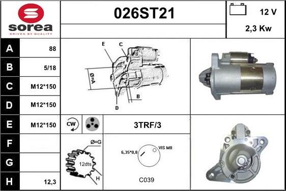 STARTCAR 026ST21 - Стартер mashina-shop.ru