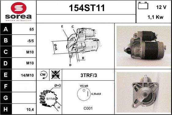 STARTCAR 154ST11 - Стартер mashina-shop.ru