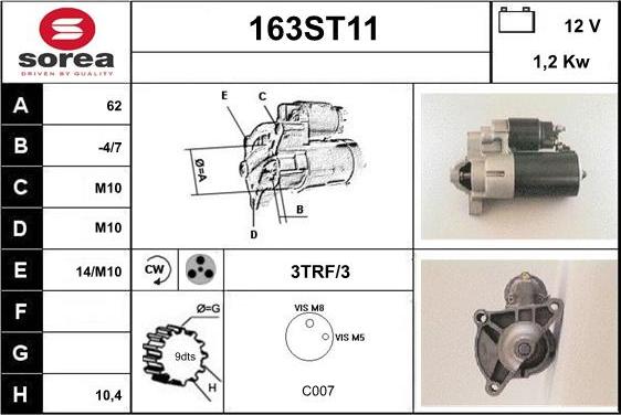 STARTCAR 163ST11 - Стартер mashina-shop.ru