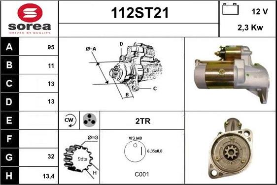 STARTCAR 112ST21 - Стартер mashina-shop.ru