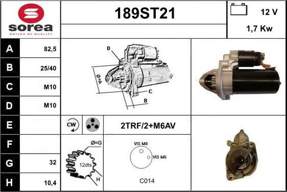 STARTCAR 189ST21 - Стартер mashina-shop.ru