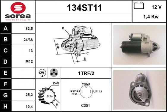 STARTCAR 134ST11 - Стартер mashina-shop.ru