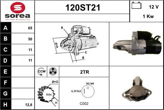 STARTCAR 120ST21 - Стартер mashina-shop.ru