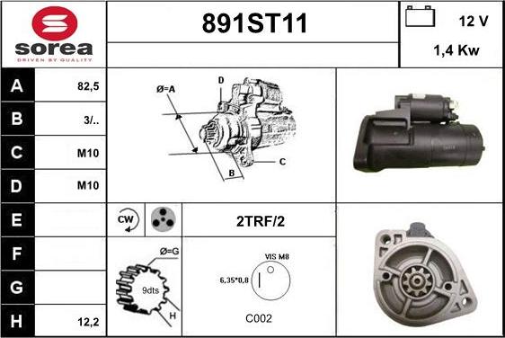 STARTCAR 891ST11 - Стартер mashina-shop.ru