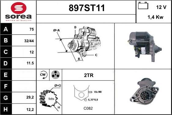 STARTCAR 897ST11 - Стартер mashina-shop.ru