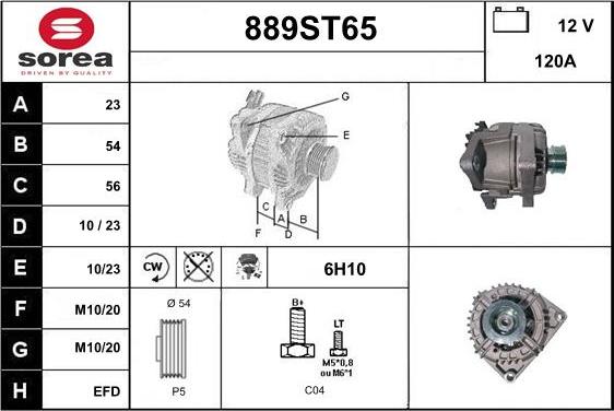 STARTCAR 889ST65 - Генератор mashina-shop.ru