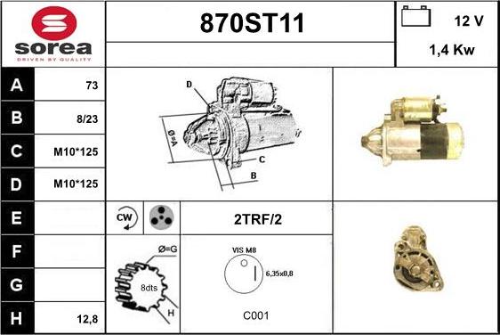 STARTCAR 870ST11 - Стартер mashina-shop.ru