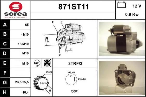 STARTCAR 871ST11 - Стартер mashina-shop.ru