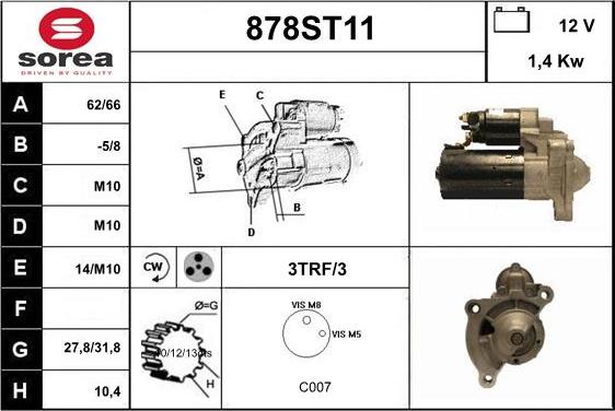 STARTCAR 878ST11 - Стартер mashina-shop.ru