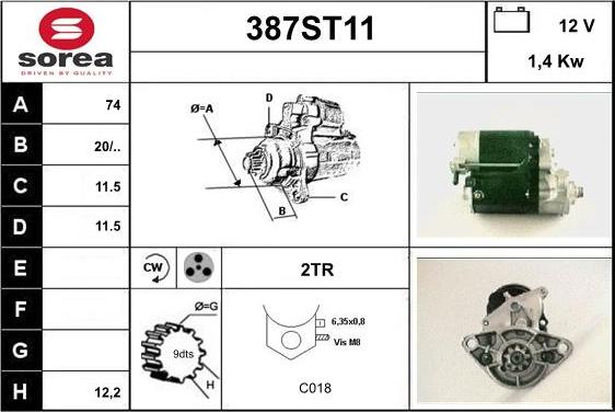 STARTCAR 387ST11 - Стартер mashina-shop.ru