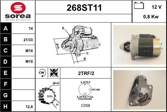 STARTCAR 268ST11 - Стартер mashina-shop.ru