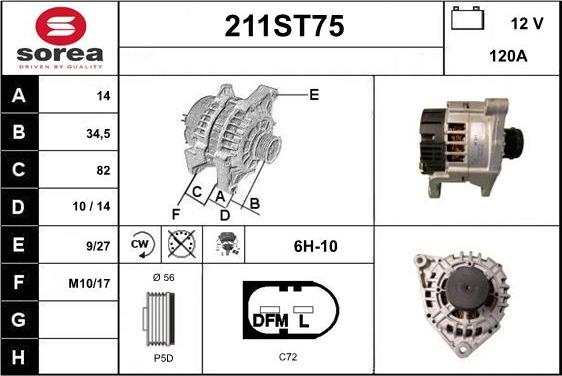 STARTCAR 211ST75 - Генератор mashina-shop.ru