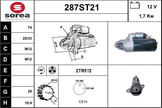 STARTCAR 287ST21 - Стартер mashina-shop.ru