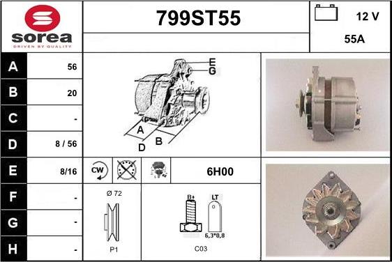 STARTCAR 799ST55 - Генератор mashina-shop.ru