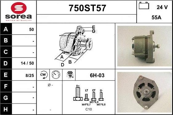 STARTCAR 750ST57 - Генератор mashina-shop.ru