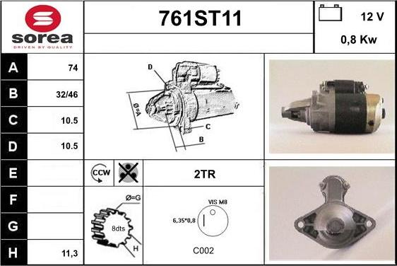 STARTCAR 761ST11 - Стартер mashina-shop.ru