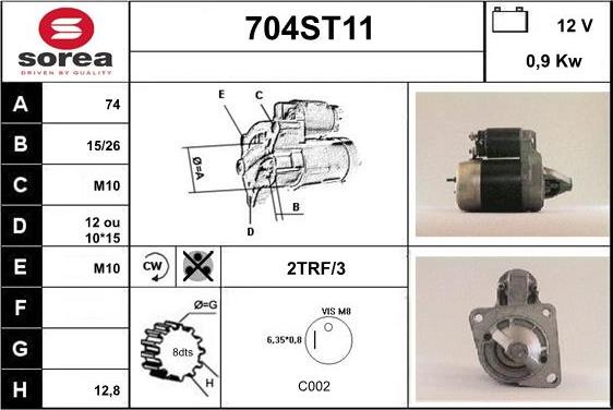 STARTCAR 704ST11 - Стартер mashina-shop.ru