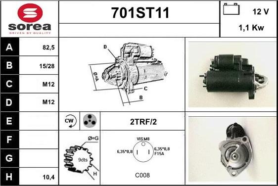 STARTCAR 701ST11 - Стартер mashina-shop.ru