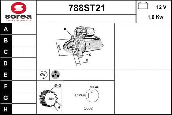 STARTCAR 788ST21 - Стартер mashina-shop.ru