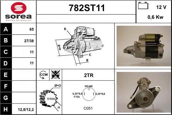 STARTCAR 782ST11 - Стартер mashina-shop.ru